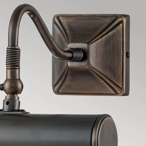 Kinkiet LAMPA ścienna PICTURE LIGHTS PL1-10-DB Elstead metalowa OPRAWA nad obraz klasyczna galeryjka ciemny brąz