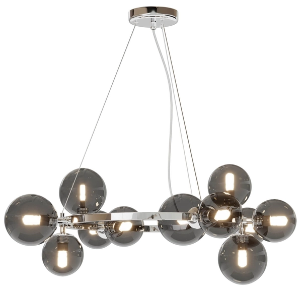 Szklana lampa wisząca kulista Dallas MOD545PL-11CH przydymiona