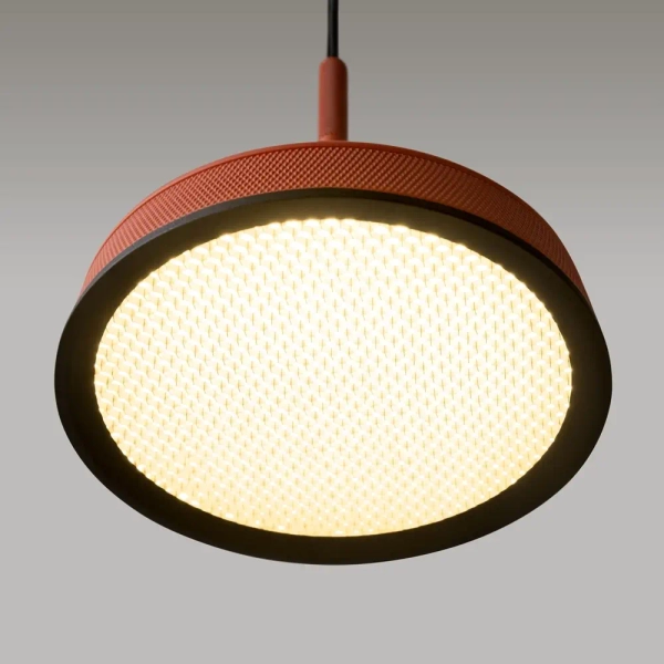 Okrągła lampa wisząca El MOD041PL-L15TR3K LED 12W 3000K pomarańczowa