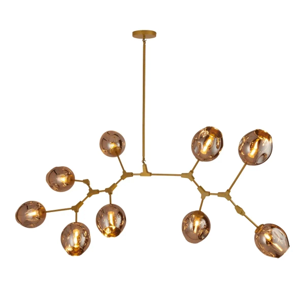 Lampa wisząca Modern Orchid ST-1232-9 gold smoky Step złota szara