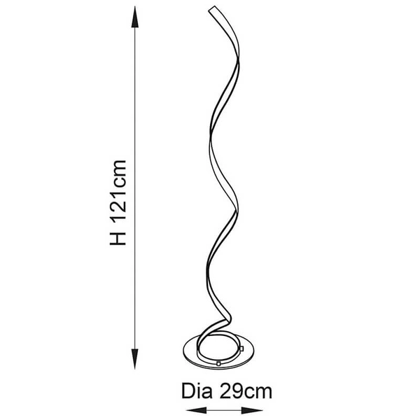 Salonowa lampa podłogowa Aria 76395 LED 23W 3000K chrom biały