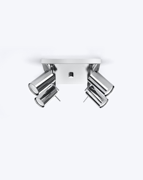 LAMPA sufitowa SL.0730  metalowa OPRAWA kwadratowa SPOT regulowane tuby chrom
