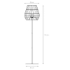 Podłogowa lampa do salonu NERIDA 03845/81/30 IP44 czarny
