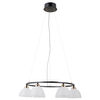 Ledowa lampa wisząca Montiela PND-34374-6-BK 180W 3000K czarny biały złoty