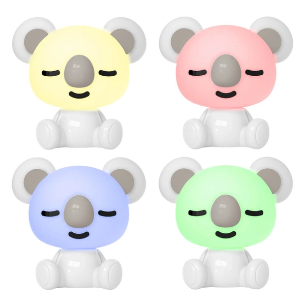 Dziecięca lampka nocna KOALA 325648 RGB animals biała szara