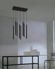 Wisząca lampa nowoczesna Gelato K-4863 Kaja czarne tuby metalowe