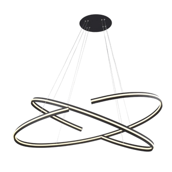 Ledowa lampa wisząca Alessia 100W 3000K do jadalni czarna
