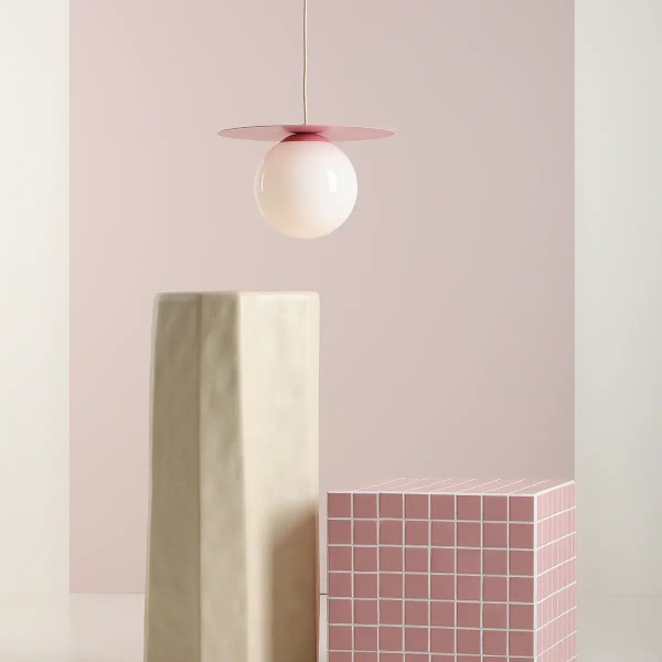 Kulista lampa nad stół Loop 1125G18_M Aldex wisząca ball różowy