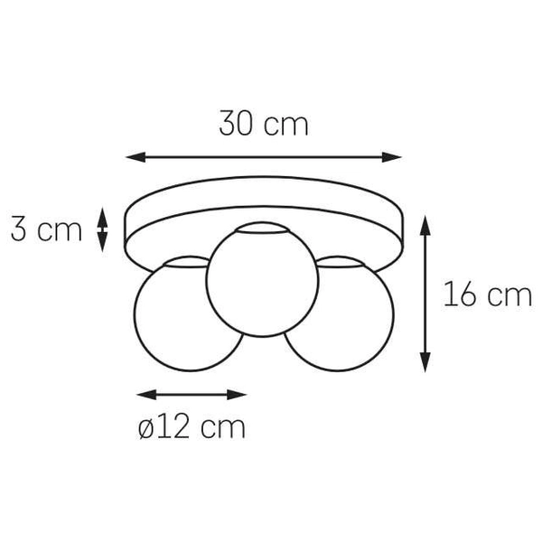Modernistyczna LAMPA sufitowa MIJA 30668305 Kaspa okrągła OPRAWA szklane kule PLAFON balls łazienkowy IP44 złoty biały