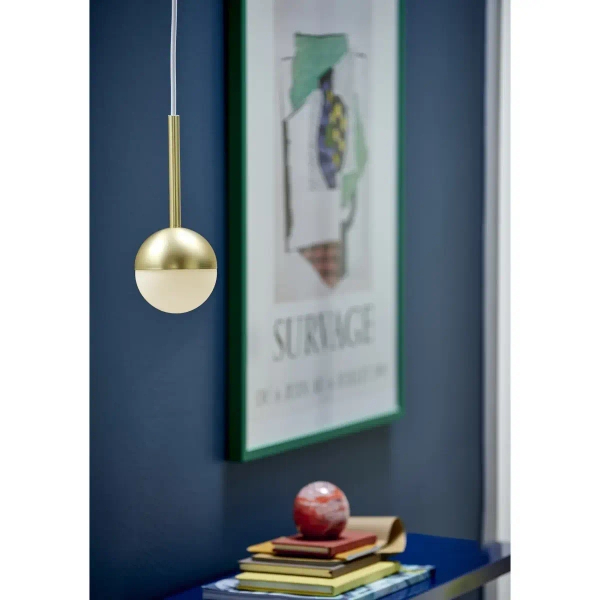 Kulista lampa wisząca do salonu CONTINA 2113153035 mosiądz