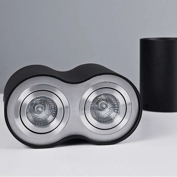 Plafon lampa sufitowa Bross AZ0782 metalowa tuba czarna chrom