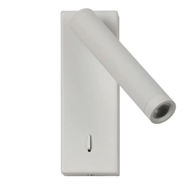 Ledowy kinkiet do sypialni Cali WL-21017-WH LED 2,5W 3000K szary