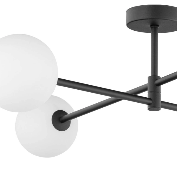 Salonowa lampa sufitowa Sarius 4735 TK Lighting szkło metal kule biały czarny