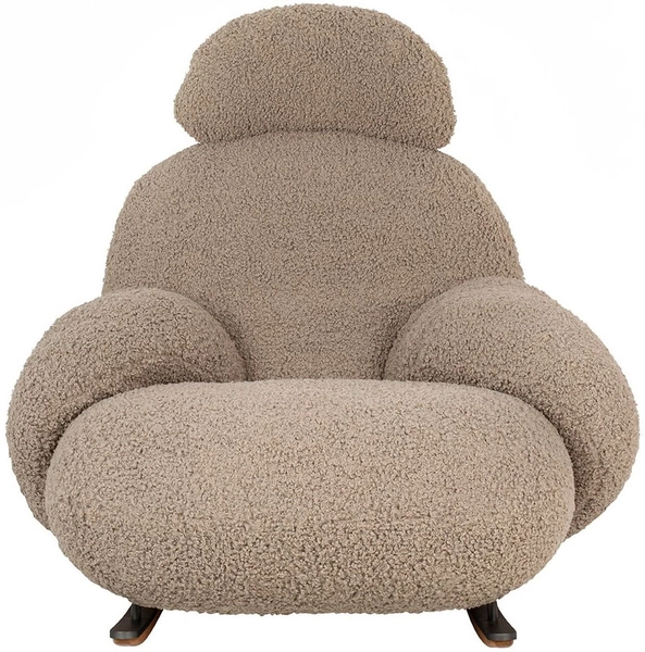 Pluszowy fotel bujany PLUSH TEDDY KH0101009574 ciemny beżowy