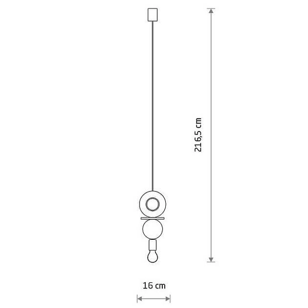 Zwisająca lampa Drops 11177 do jadalni czarna złota