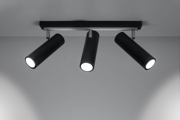 Spot LAMPA sufitowa Direzione SL.0501 reflektorowa OPRAWA listwa regulowane tuby czarne