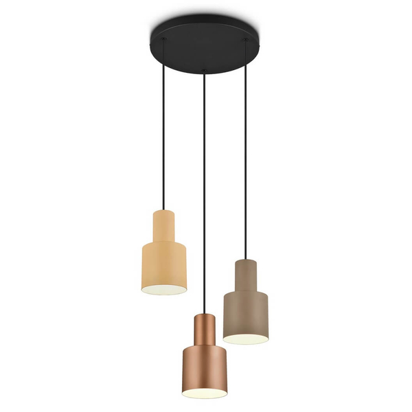 Kaskadowa lampa zwisająca ELIOR DL317319430 czarny brązowy multikolor