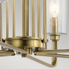 Lampa wisząca z kloszami QN-KIMROSE6-BNB do salonu mosiądz
