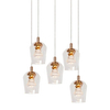Lampa szklana wisząca BERLIANE 00430/21/60 LED 4W 2700W złota czarna