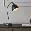 Gabinetowa lampa stołowa Franklin 98752 Endon retro cyna czarna