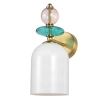 Lampa ścienna do sypialni TROPEA LP-2004/1W WH glamour biała złota