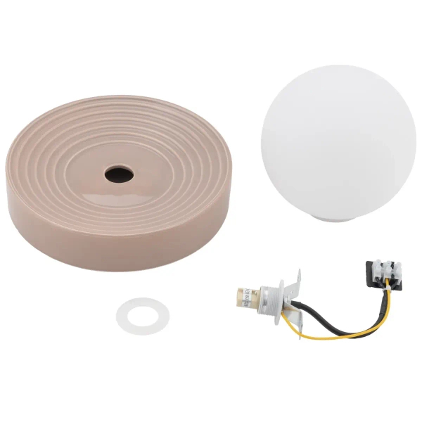 Kulista lampa ścienna CLAY 11746 szklana ceramiczna biała szara