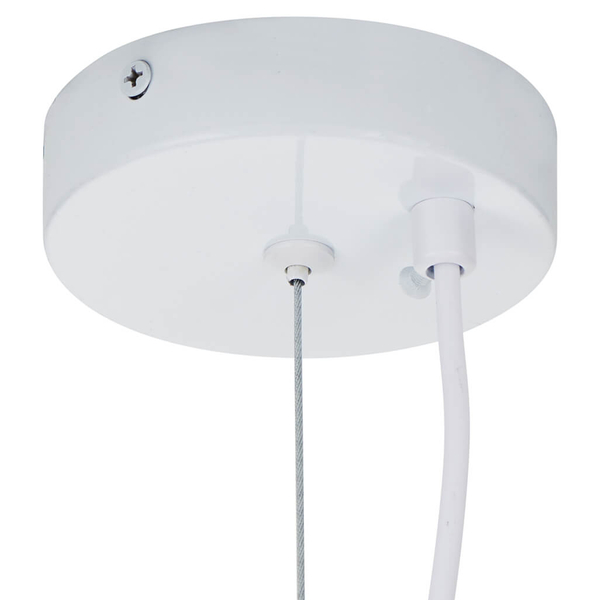Zwisająca lampa Stone DN429-400 Step kapelusz ufo do kuchni metalowa biała