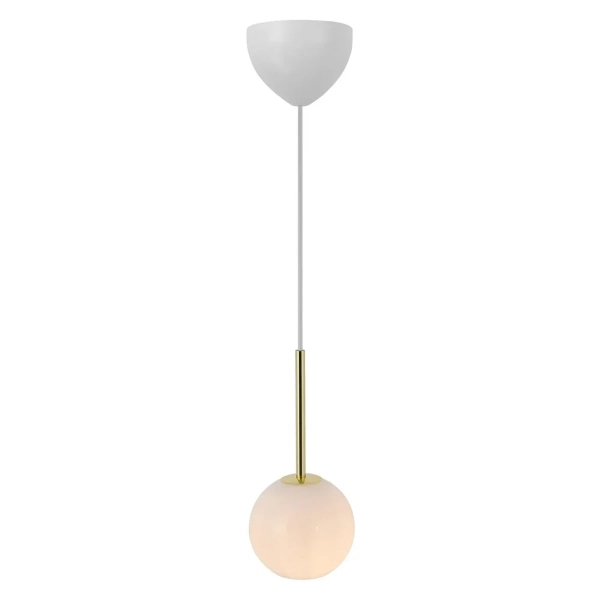 Kulista lampa wisząca Franca 2312523035 szklana nad stół mosiądz błyszczący
