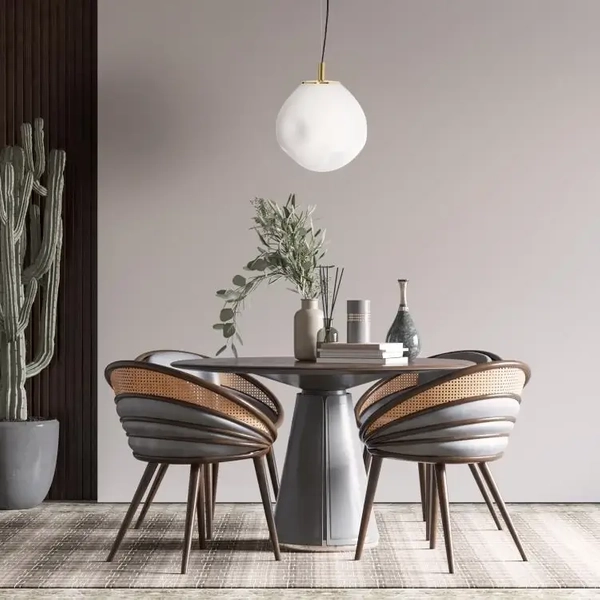 Dekoracyjna lampa zawieszana Cloe 11063105 Kaspa ball biała złota