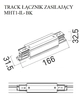 Wewnętrzny ŁĄCZNIK zasilający MHT1-IL-BK-MAX Maxlight do 3-fazowej szyny natynkowej 230V czarny