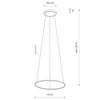 Zwisająca lampa nad stół ring Circolo 10863 Nowodvorski LED 18W 4000K czarna