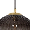 LAMPA wisząca VENUS 11011308 Kaspa szklana OPRAWA loftowy ZWIS kaskada czarna przydymiona