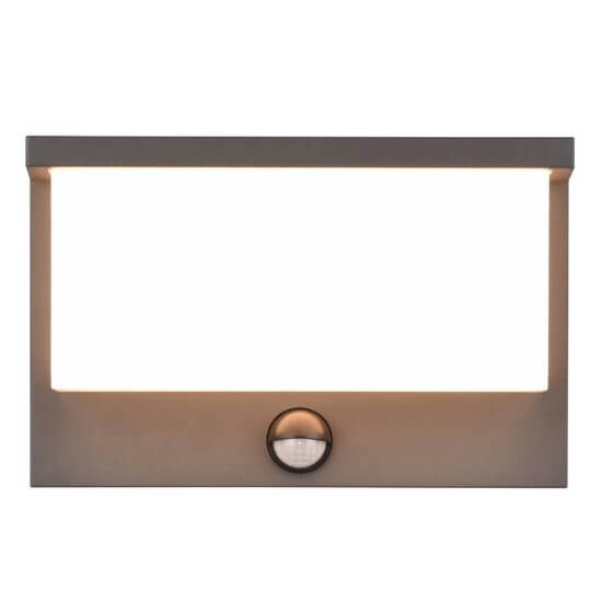 Elewacyjna lampa z czujnikiem ruchu JEVELLO DL142240969 LED 13W 3000K antracyt