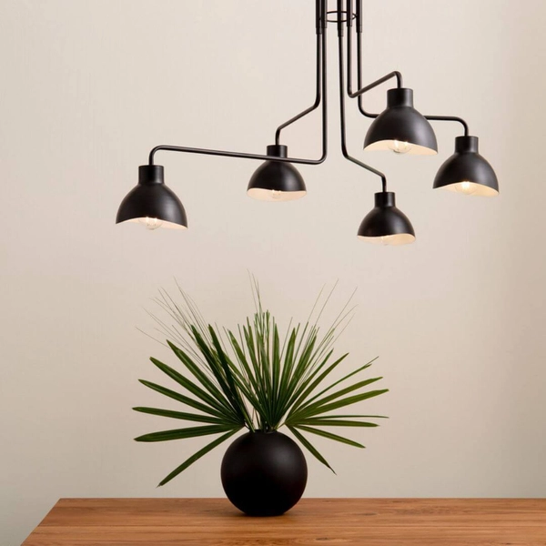 Sufitowa lampa salonowa Holi industrial pająk czarny