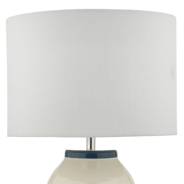 Ceramiczna lampa stołowa Zabe ZAB4223 Dar Lighting w paski niebieska biała
