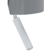 Klasyczna LAMPA ścienna BORDE 7987 Nowodvorski abażurowa OPRAWA kinkiet z peszlem do czytania szary biały