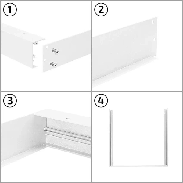 Zestaw ram do motażu paneli PLS20-RAMA metalowe 30x30cm biały