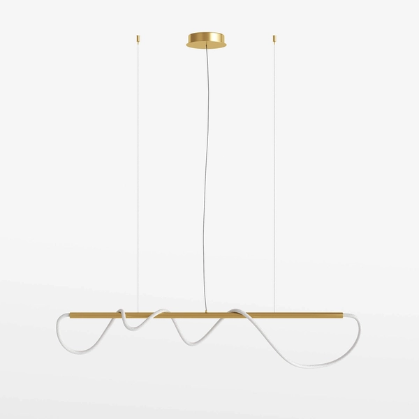 Ledowa lampa wisząca Rosa MOD166PL-L30G3K 30W do salonu złota