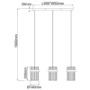 Lampa wisząca kryształowa Vetro LP-2910/3L GD potrójna nad stół złota