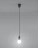 LAMPA wisząca SL.0575 industrialna OPRAWKA na żarówkę ZWIS przewód kabel szary