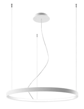 LAMPA wisząca RIO TH.102 okrągła OPRAWA metalowy ZWIS LED 50W 3000K ring biały