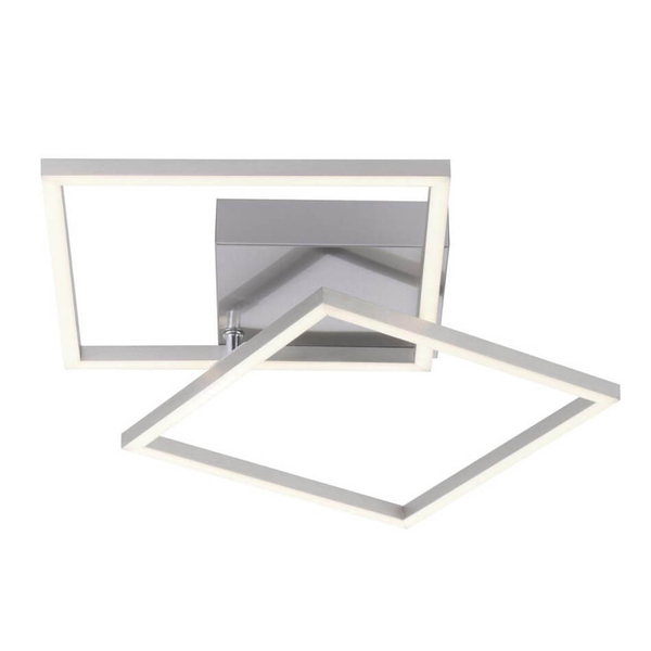 Geometryczna lampa sufitowa IVEN 14002-55 LED 17,5W 3000K biały srebrny