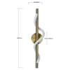 Ścienna lampa glamour Meleca LP-2345/1W GD LED 12W 3000-6000K złoty