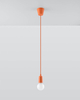 Wisząca LAMPA industrialna SL.0584 OPRAWKA na żarówkę ZWIS kabel przewód pomarańczowa