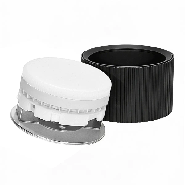 Sufitowa lampa okrągła 1643 tubka ryflowana czarny