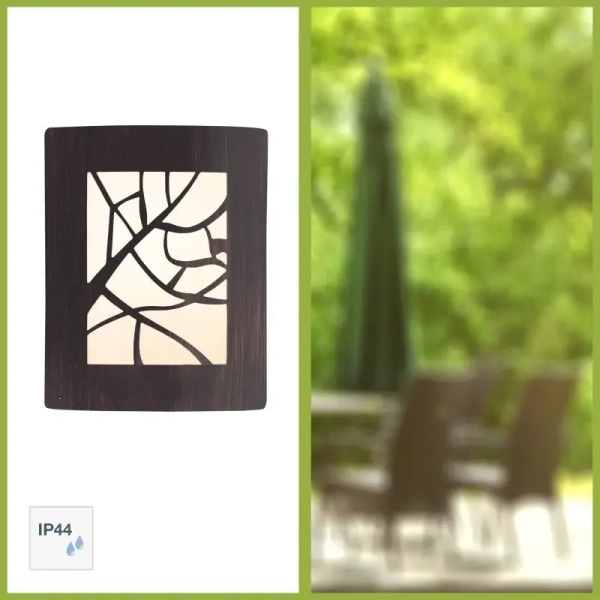 Zewnętrzna lampa ścienna Whitney 46380/55 metalowa IP44 rdzawa