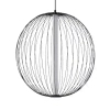 Druciana wisząca lampa NELSON czarna P0677 1xLED 31W 3000K loftowa kula