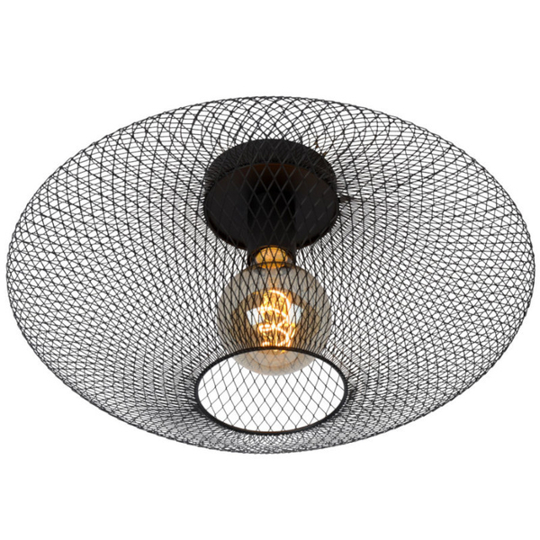 Loftowa LAMPA sufitowa MESH 21123/45/30 Lucide druciana OPRAWA metalowa industrialna czarna
