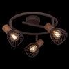 Sufitowa LAMPA retro ISABELLE 54817-3 Globo plafon OPRAWA metalowa spirala art deco rdzawa