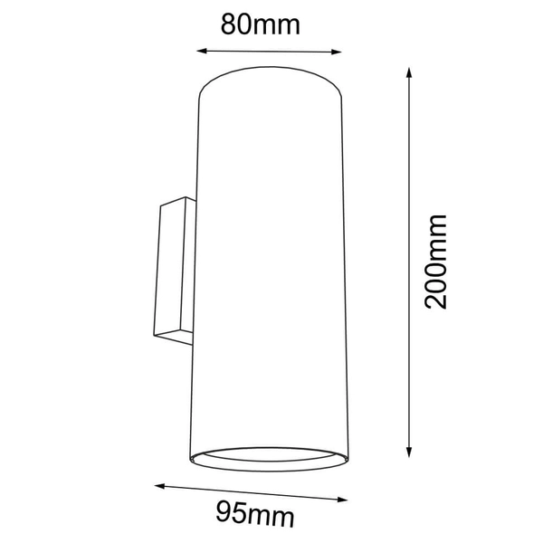 Kinkiet ścienny Kobe 4041 Shilo tuba spot industrialna czarna